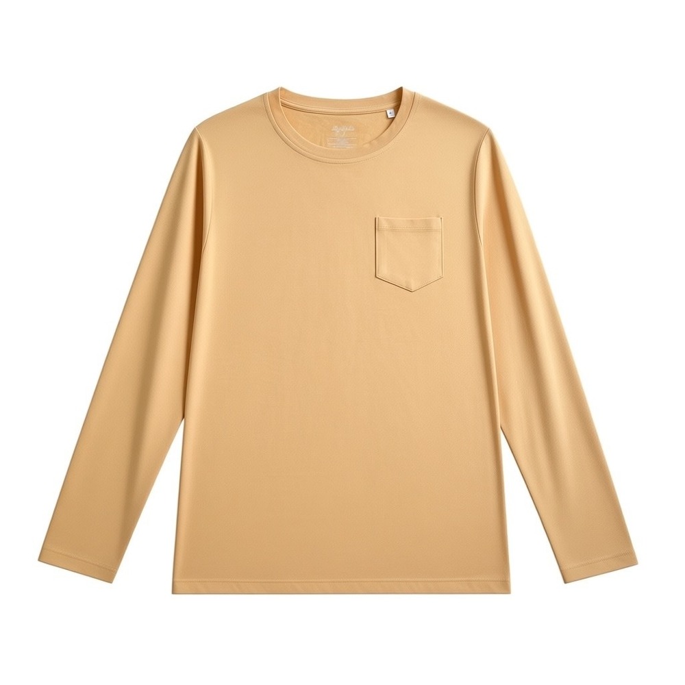 Bubble Baby Kids Long Sleeve Bamboo Pocket Tee Butter Yellow Size 9/10